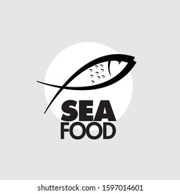 Fresh fish logo design idea for fish merchant or seafood restaurant. Vector symbol.
