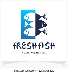 Fresh Fish Logo Design Template Inspiration