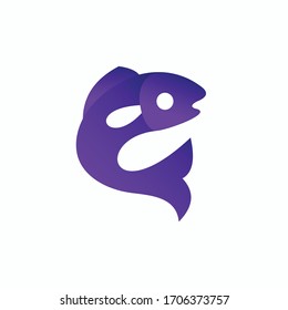 Fresh fish logo design template