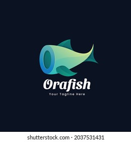 Fresh Fish Logo Template Design ,editable vector illustration