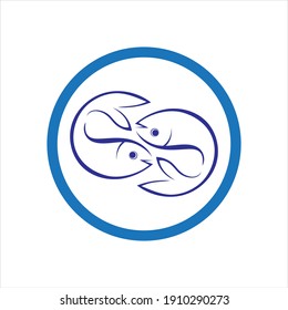 diseño de ilustración vectorial de la plantilla de logotipo de pescado fresco