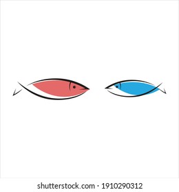 fresh Fish logo template icon vector illustration design