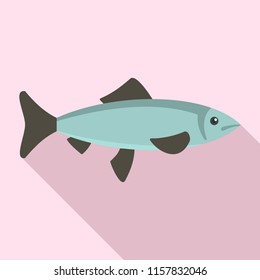 Fresh fish from sea icon. Flat illustration of fresh fish from sea vector icon for web design