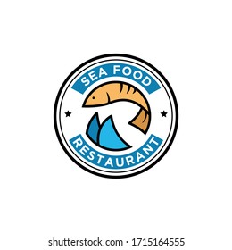 Fresh Fish Seafood restaurant logo design, food and beverages vector illustration good for business logo brand