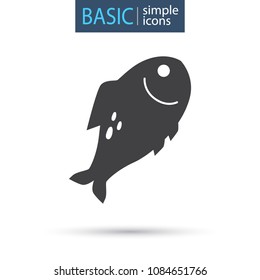 Fresh fish simple icon