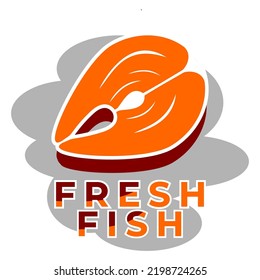 Fresh Fish simple illustration vector logo