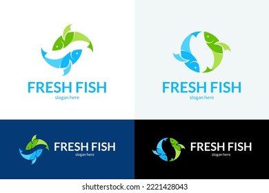 Fresh fish symbol. Vector illustration.