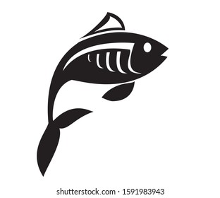 Fresh fish vector logo design