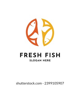 Fresh fish vector logo design idea