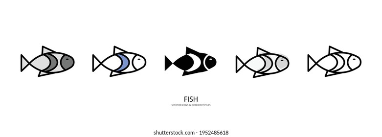 fresh FISH vector type icon