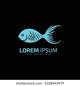Fresh fish water logo icon vector