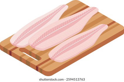 Fresh, flavorful fillet in isometric perfection