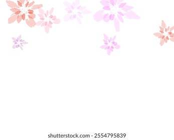 Fresh floral background. Airy flying petals windy blowing background.