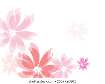 Fondo floral fresco. Diseño floral de pétalos de flor rosa pastel.