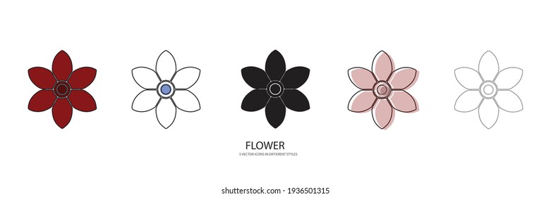 fresh flower vector type icon