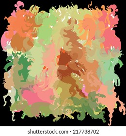 Fresh flowery vegetation texture,