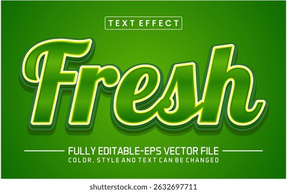 Fresh font Text effect editable	