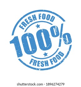 Fresh Food 100% Guarantee Stamp