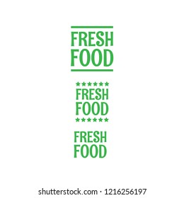 Fresh food emblem, label, badge, logo, icon. premium quality package label. vintage stamp. designed for fresh products 