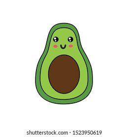 Fresh Food Fruit vegetable isolated cartoon cute icon. Fruit for farm market, vegetarian salad recipe design. vector illustration in flat style