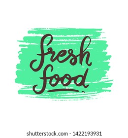 Fresh Food Label Badge for organic, natural, bio and eco friendly products isoated on background - Vector EPS