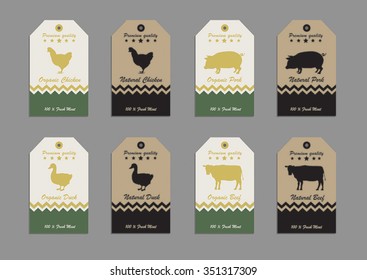 Fresh food label / natural meat labels / organic food products