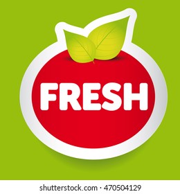 Fresh food label vector