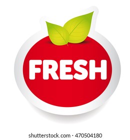 Fresh food label vector