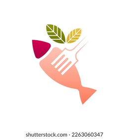 Fresh food logo icon vector. Food logo design concept. Food logo icon template