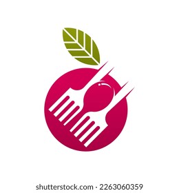 Fresh food logo icon vector. Food logo design concept. Food logo icon template