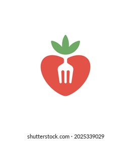 Fresh food logo symbol. Vector illustration.