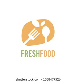 Flat Fresh Food Logo Template Vector Stock Vector (Royalty Free) 1658504593