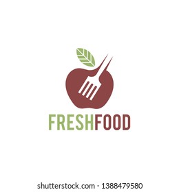 Fresh food logo template. Organic food logo template. Healthy food logo template vector