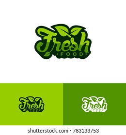 Fresh food logo template vector illustration