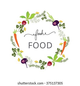 Fresh food logo vector template