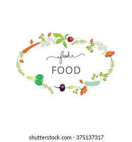 Fresh food logo vector template
