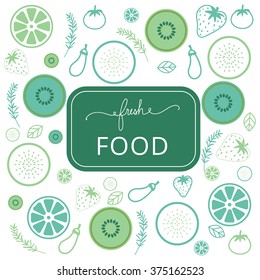 Fresh food logo vector template