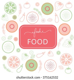 Fresh food logo vector template