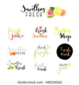 Fresh food logo vector template, Hand drawn letter.