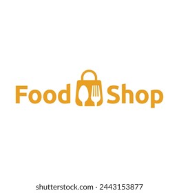 Fresh Food Shopping Logo design vector template. logo concept for shop , supermarket or supermall.