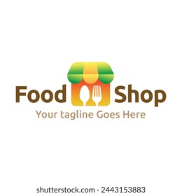 Fresh Food Shopping Logo design vector template. logo concept for shop , supermarket or supermall.