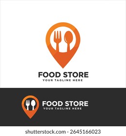 Fresh Food Shopping Logo design vector template