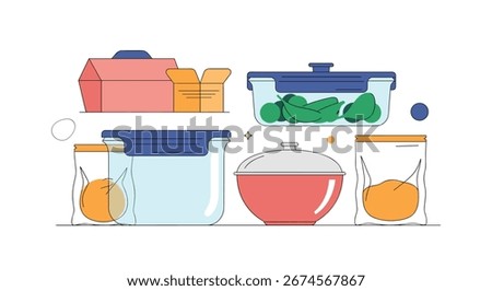 Fresh food storage containers for organized kitchen meal prep and organization