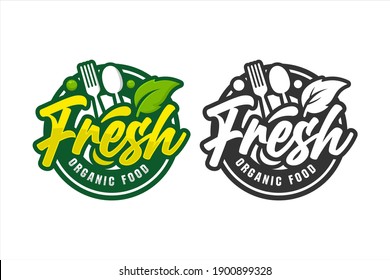 Fresh food vector design premium logo
