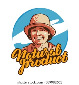 fresh food vector logo design template. farmer, grower, farm icon