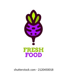 fresh food vegetable nature logo concept design illustration