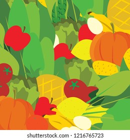 fresh food and vegetables backgroung