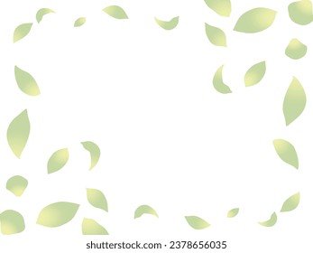 Fresh frame background with scattered leaves