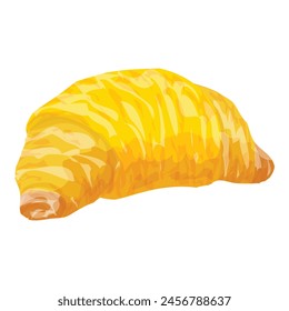 Fresh french croissant icon cartoon vector. Tasty snack. Buttery meal