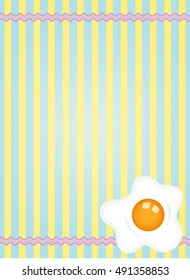 Fresh fried egg label design